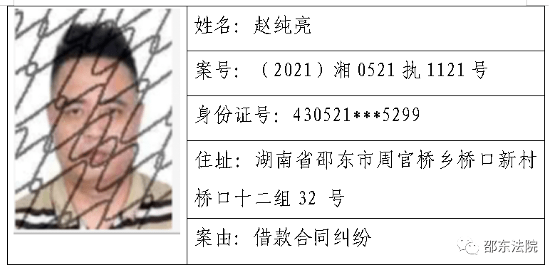 邵阳:法院又曝光了一批人!_邵东