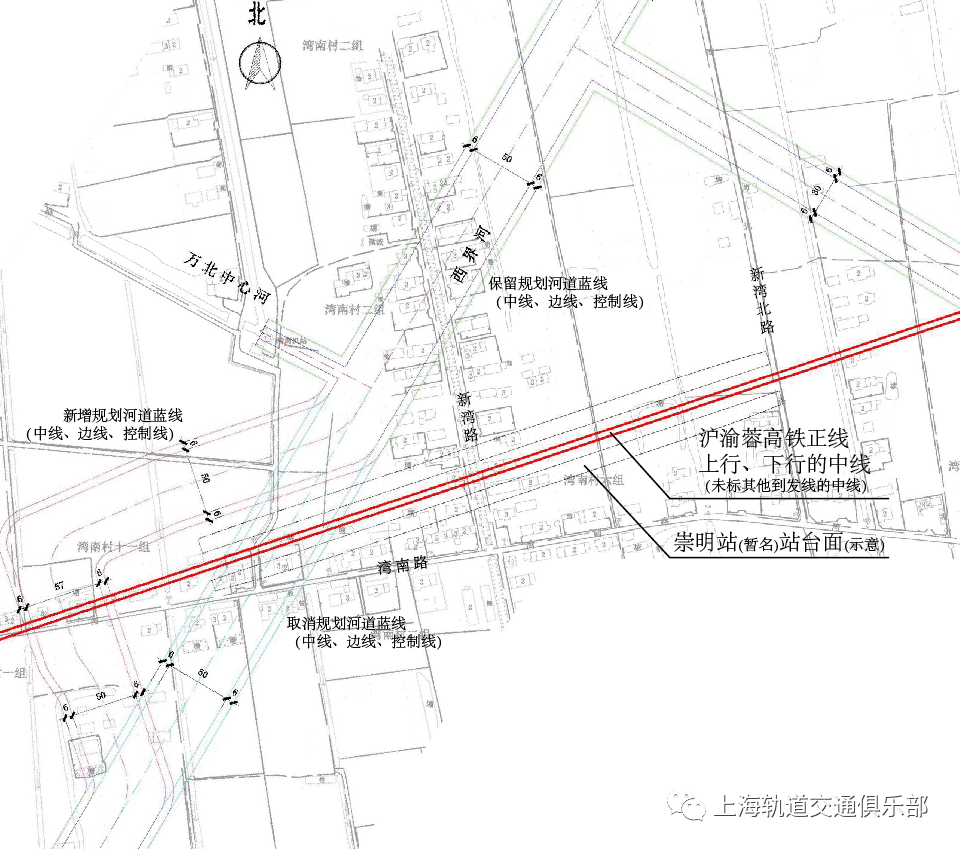 位于崇明区城桥镇湾南村湾南路(现状)北侧上跨新湾路(现状),湾南村二