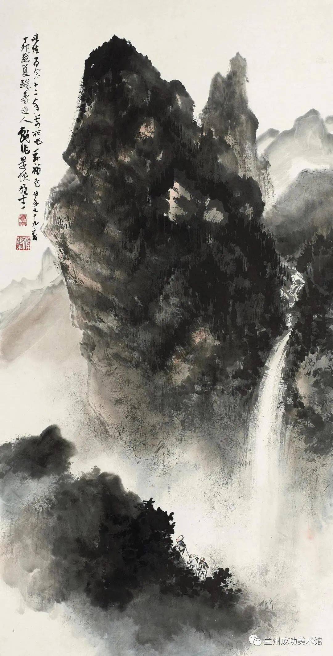 【诗画阅微】黎雄才画瀑布,气势真大