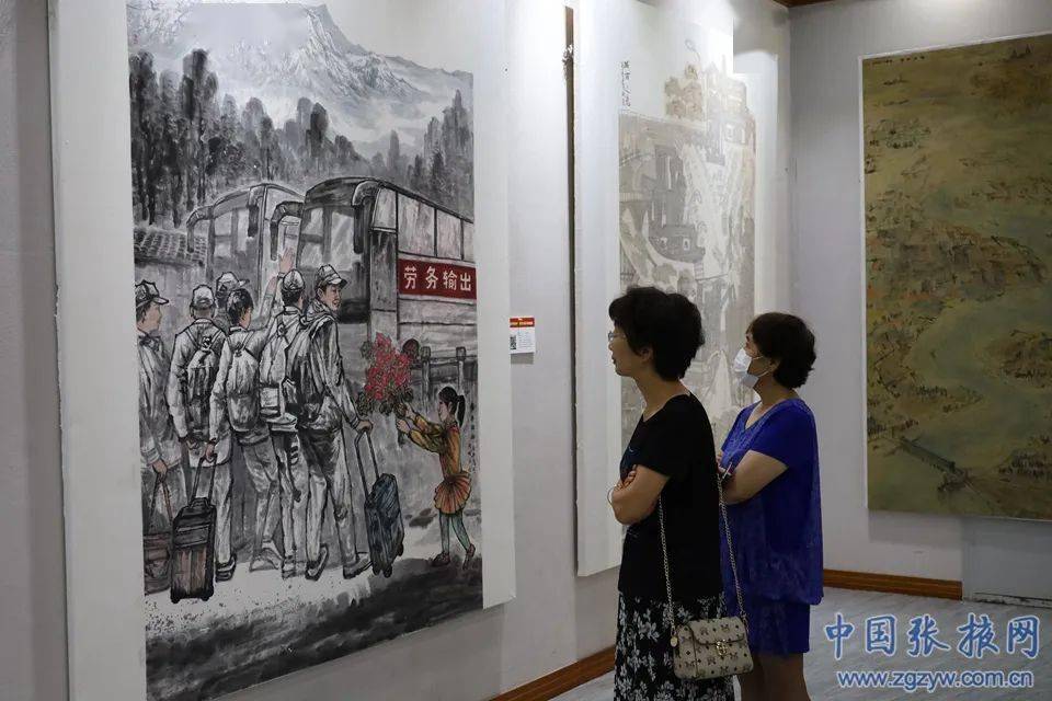 画说甘州百年党史主题中国画展开展