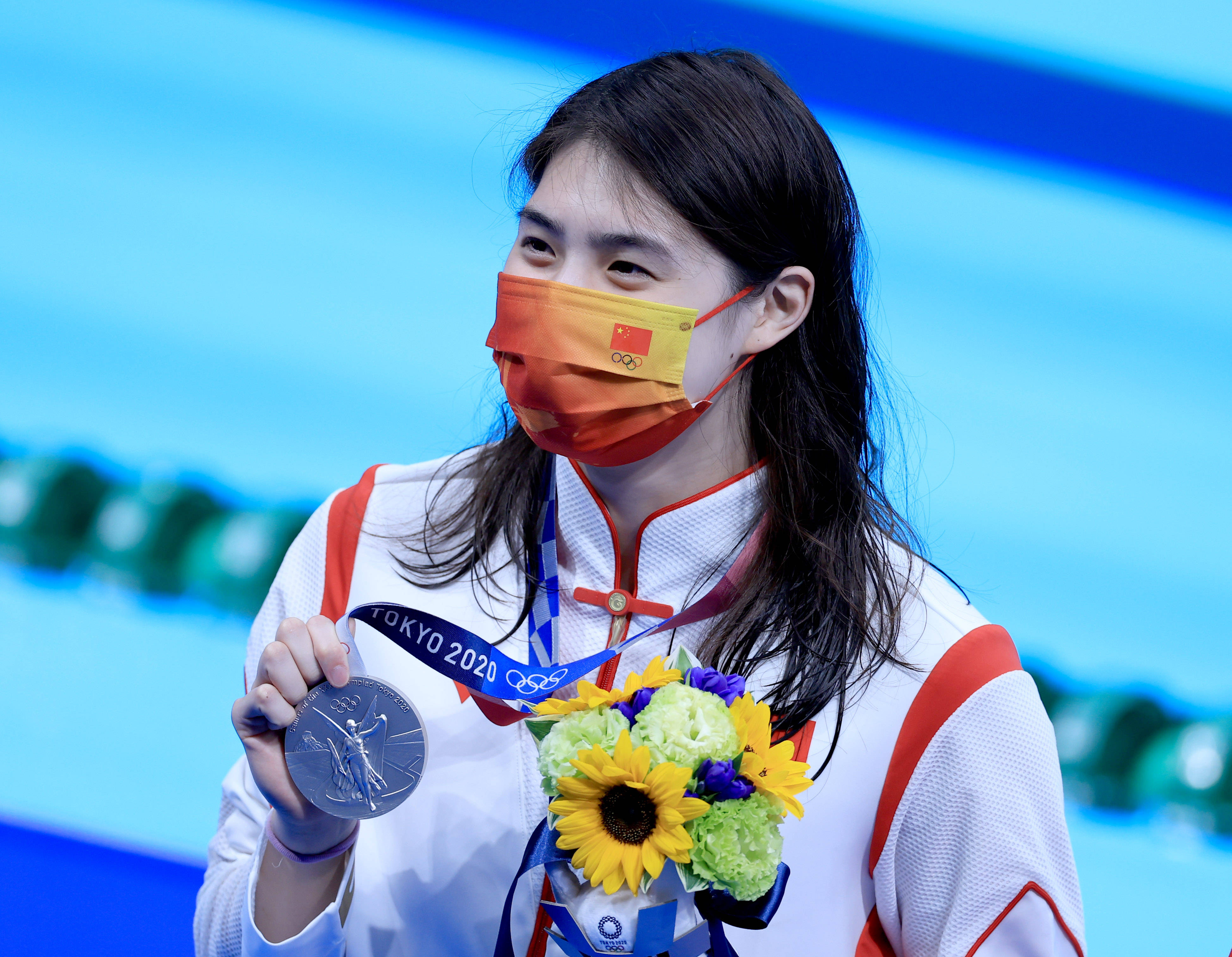 游泳——张雨霏获女子100米蝶泳银牌