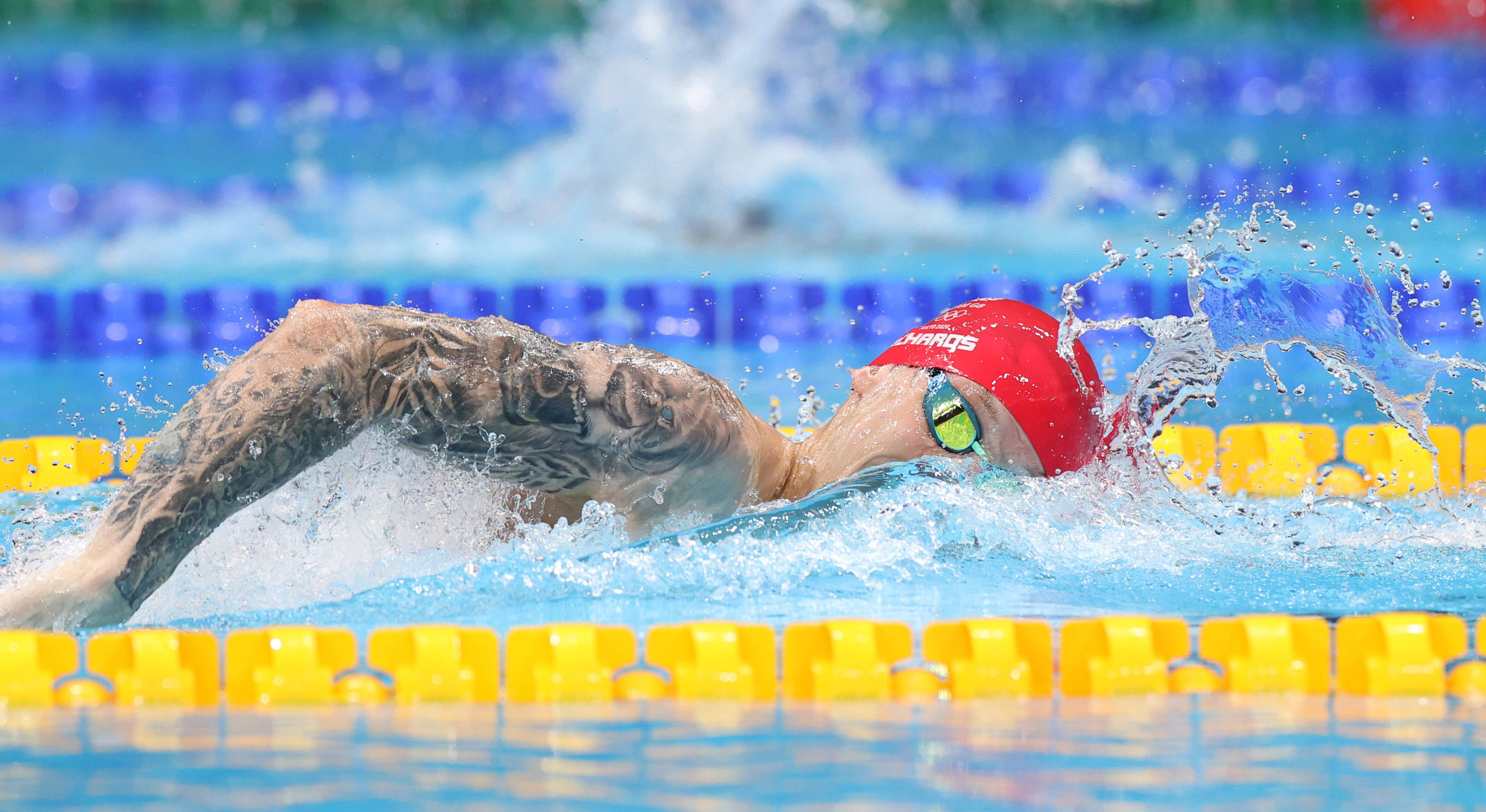 游泳——男子4x200米自由泳接力决赛:英国队夺冠