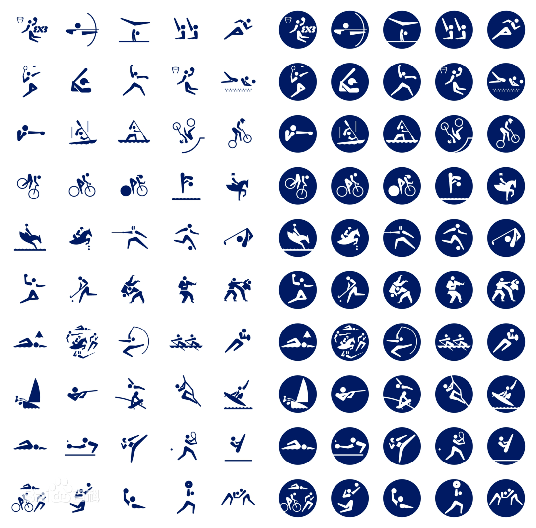 历届奥运会项目标志设计欣赏你最喜欢哪个