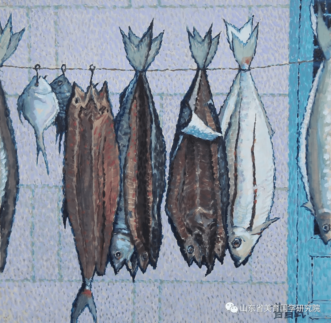 水粉画 《鱼干》 尺寸:32cmcm 1980年