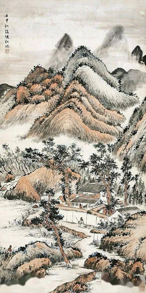 名品视界晚清画家诸健秋的山水画欣赏一
