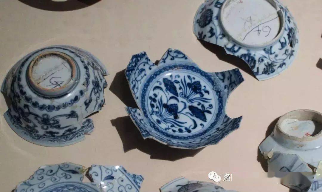 明代蜀王府遗址出土瓷片标本,难得的古瓷资料