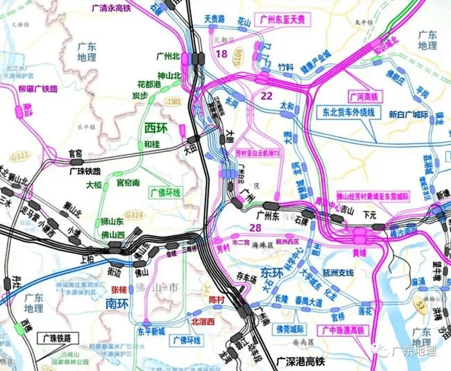 线路起自佛山西站,经佛山市南海区狮山镇,里水镇,广州市花都区炭步镇