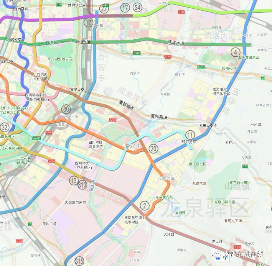 涉及龙泉驿的成都地铁4号线2期,13号线2期,22号线和9号线2期规划情况!