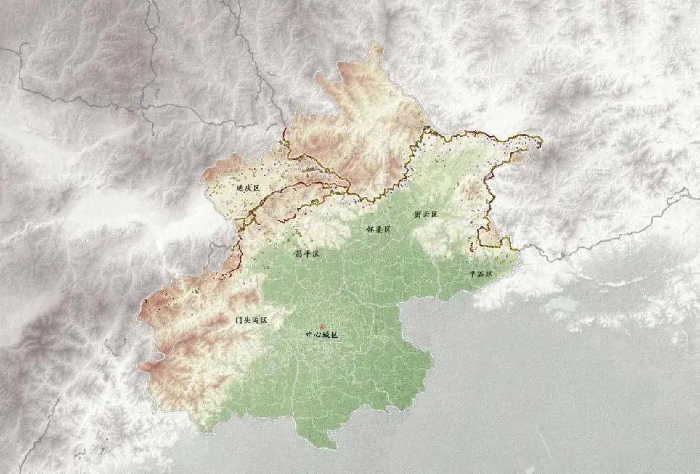 北京长城分布示意图