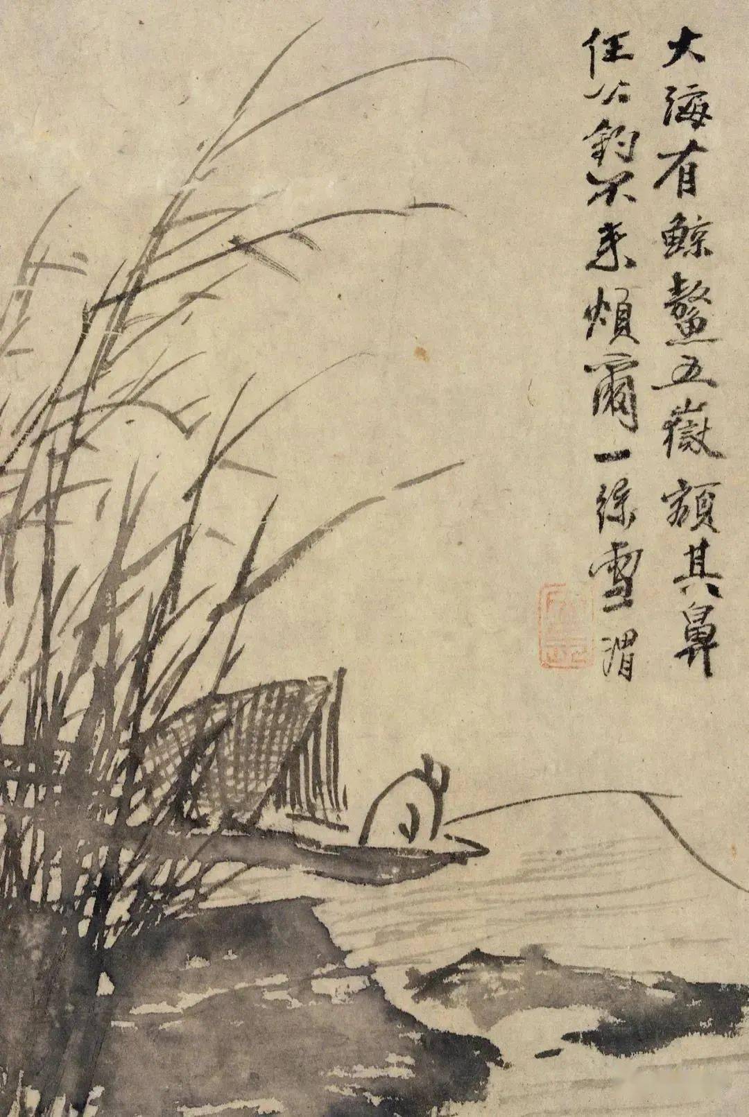 徐渭在禽鸟,人物画方面作品比较少见,但从面世的画作中可以看到其所