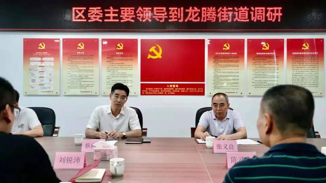 龙湖区委书记蔡向鸿带队到新溪街道调研