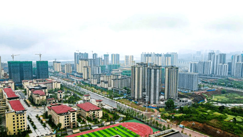 △俯瞰荆溪片区,图源今日顺庆