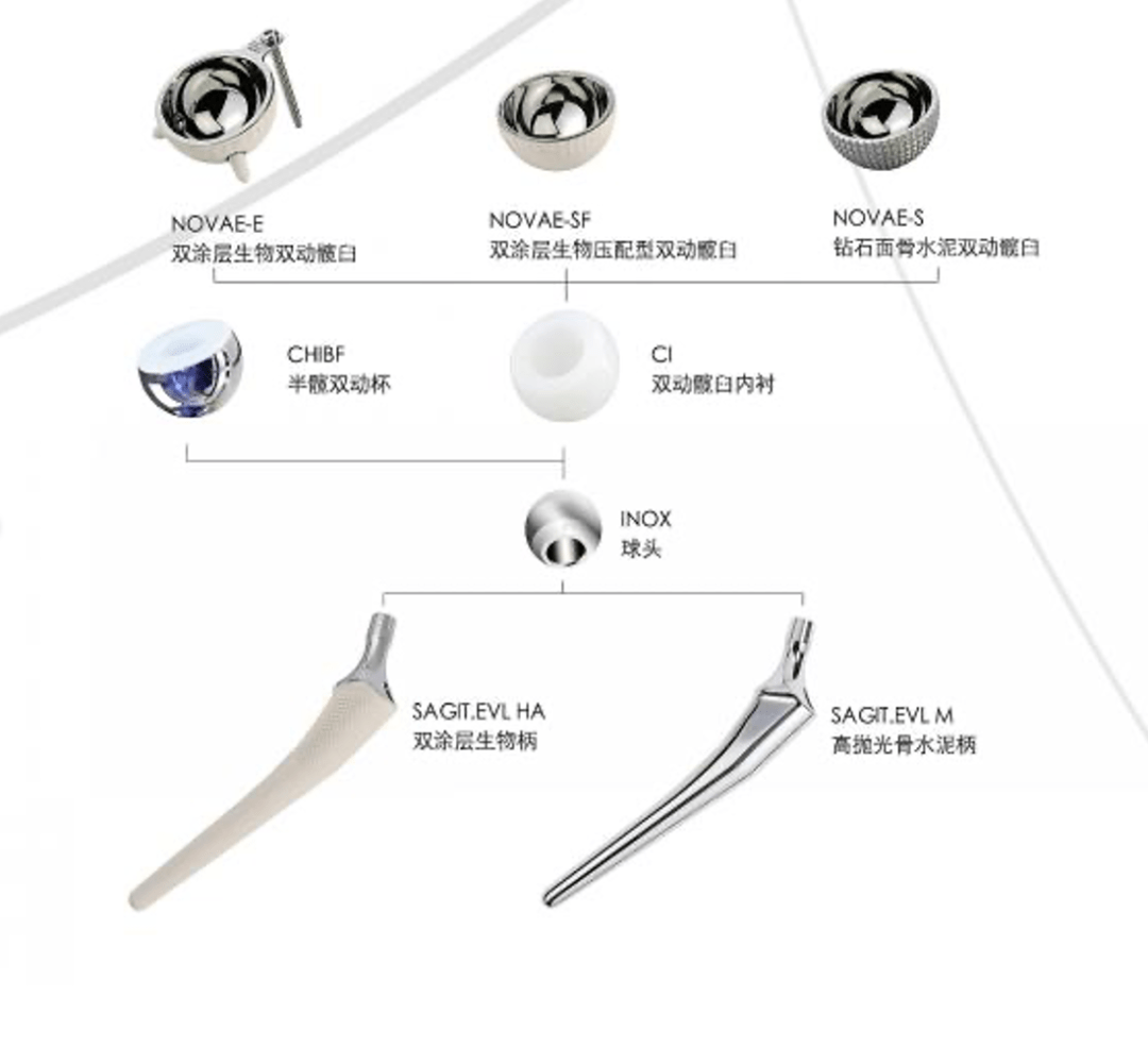 相较于普通人工全髋关节,其具有提高假体稳定性,增加活动度,满足病人