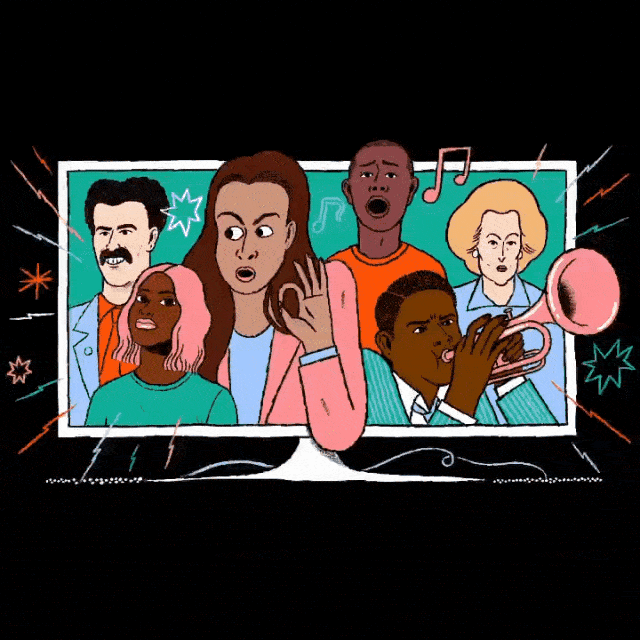 展现都是生活的状态 在她的笔下,色彩大胆 线条顺溜简单 形象塑造幽默