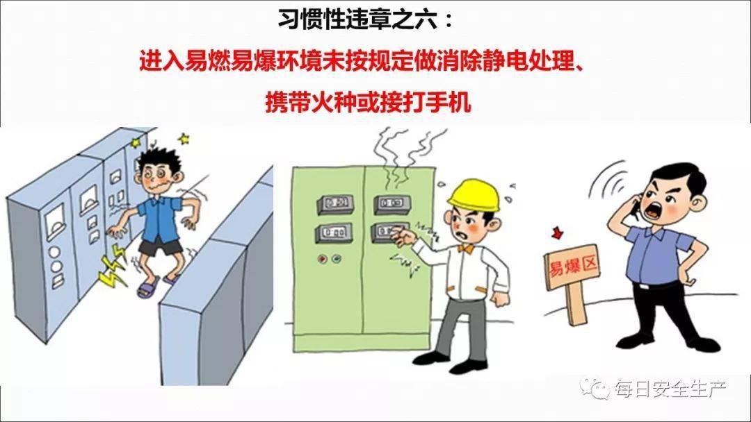 车间反违章: 十种习惯性违章行为,条条致命!