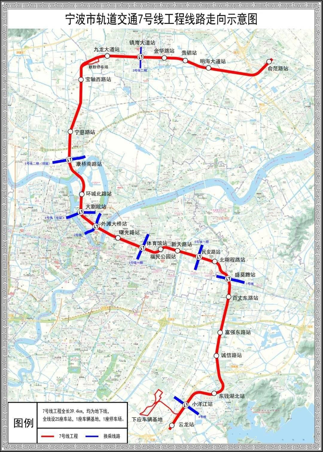 宁波轨道交通7号线,8号线一期工程规划选址公示!附高清站点图