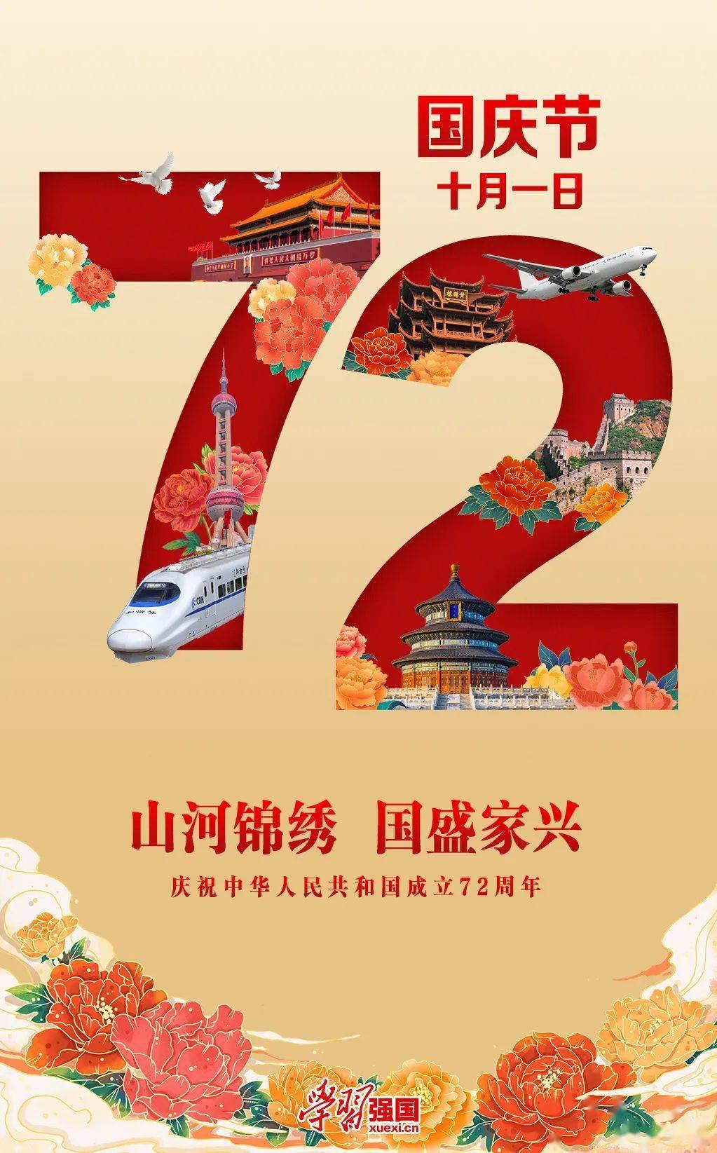 热烈庆祝中华人民共和国成立72周年