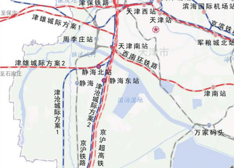 铁路系统规划图(局部)