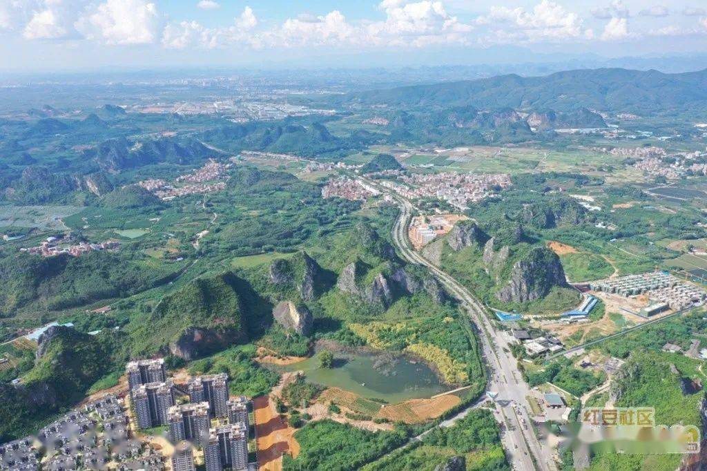 航拍武鸣双桥高新区武鸣飞地园区伊岭