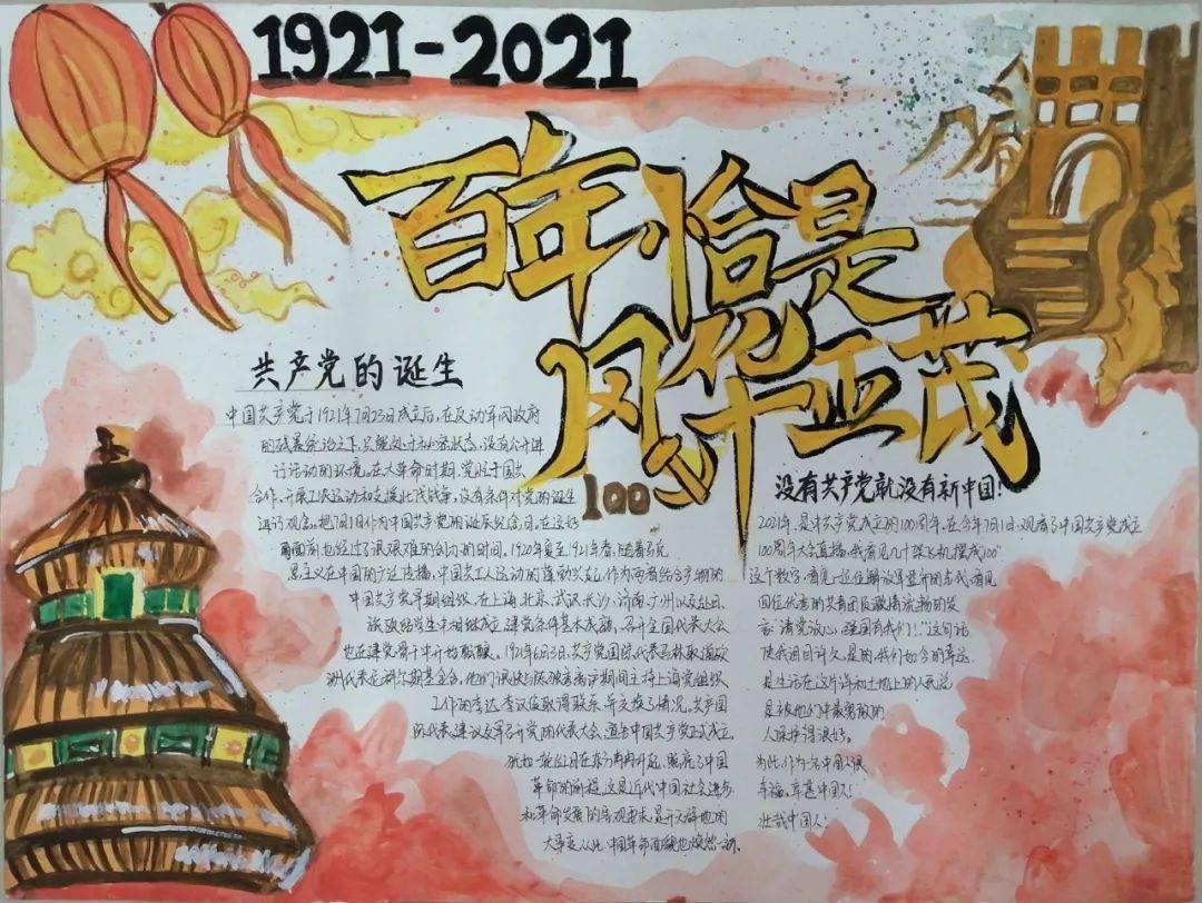 投票ing丨"庆祝中国共产党成立一百周年"手抄报比赛