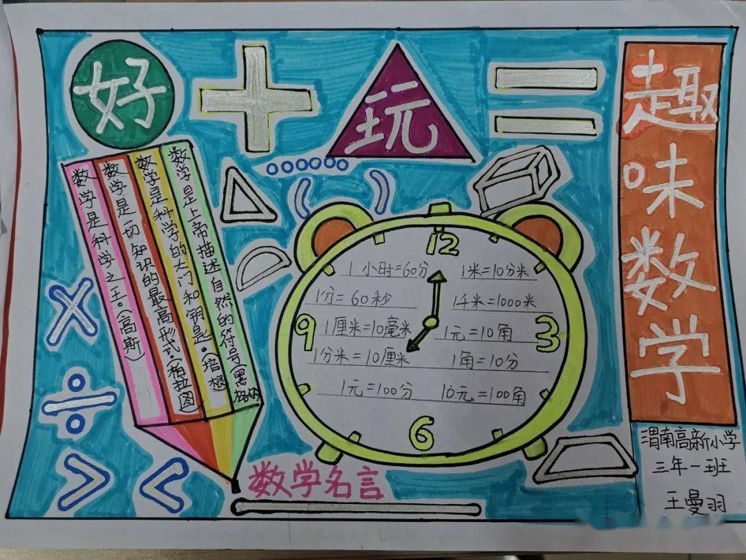 【高小·校园动态】高新小学三年级"趣味数学手抄报"