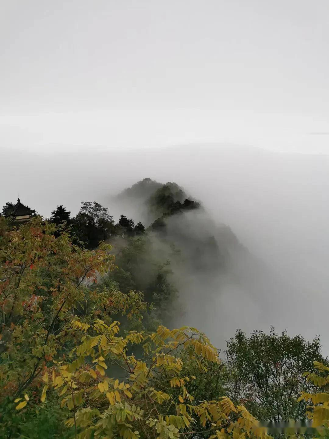 题辛丑深秋陕西九华山美景楹联文图/李景宁 何玄若