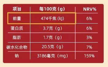 健身小厨番茄火锅底料营养成分表