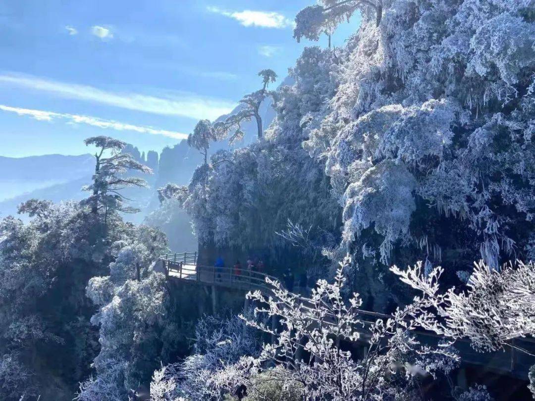 大美莽山漫步悬空栈道观莽山云海雾凇雪景探秘丹霞石林打卡网红悬崖