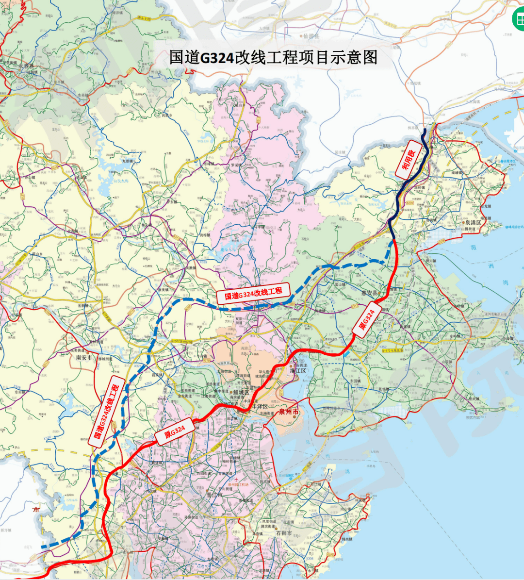 泉州新增一条南北交通大动脉,途经泉港,惠安,洛江,南安…_国道