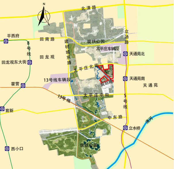 昌平区奥北森林公园一期位于昌平区东小口镇和天通苑北街道,总占地