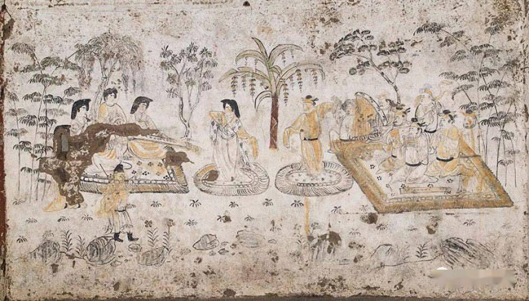唐代韩休墓壁画乐舞图的绘制过程