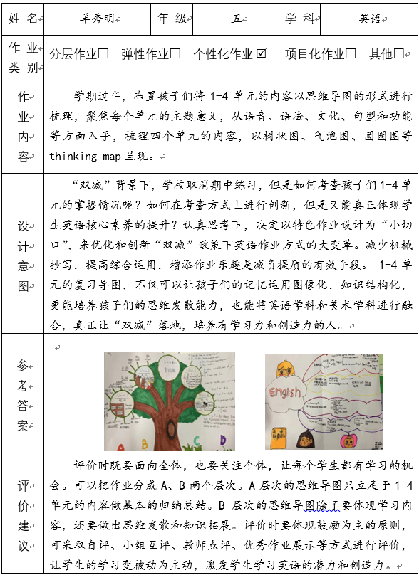 双减在行动市一小全学科开展创意作业设计大赛