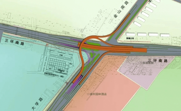 可以无缝对接正在修建的三环南路,后期还可以对接规划建设的云龙湖