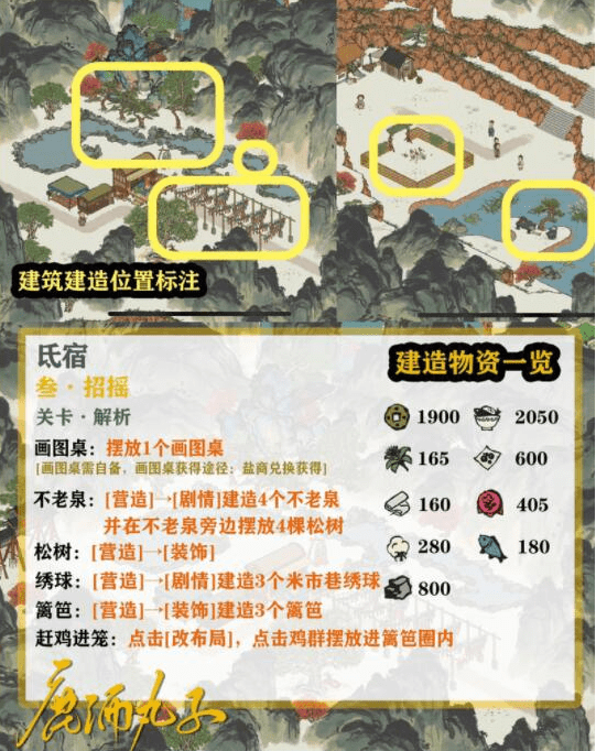 《江南百景图》鸡鸣山招摇任务攻略