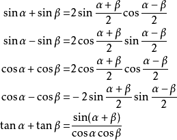 【和差化积公式】◆ 三角和公式◆ 二角和差公式【和差角公式】基本