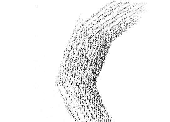 2,交错排线画完第一遍之后,在第二层的位置进行不同方向的排线.