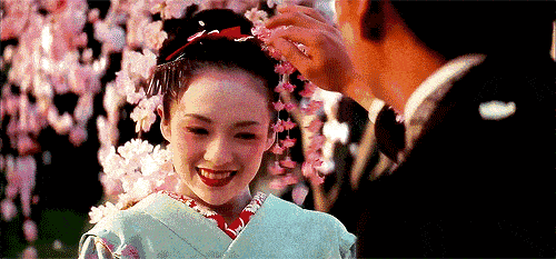 这种魅力,让我联想起艺伎回忆录里,小百合的一个动图.