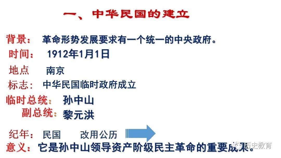 10中华民国的创建课件2021-2022学年部编版八年级历史上册_学年_中华