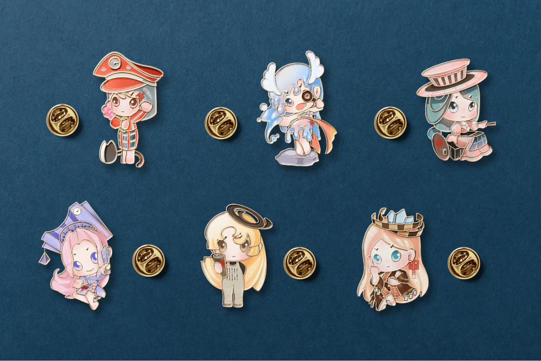 宁创作理念:本次设计的六个ip形象分别来源于六个上海大学标志建筑物