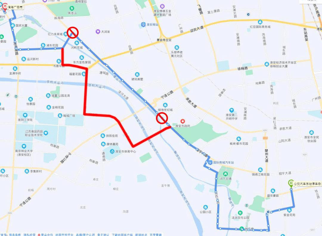 淮安调整恢复一批公交线路_大道_站点_北路