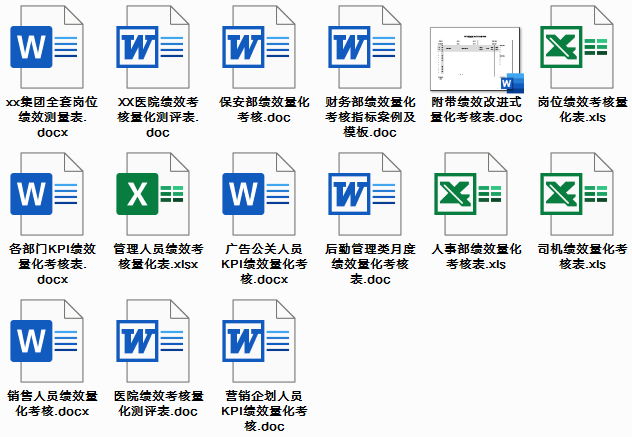 员工绩效量化考核表xls