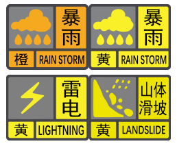 4大预警共同生效中深圳暴雨预警信号生效区域如下▼用一个词来形容