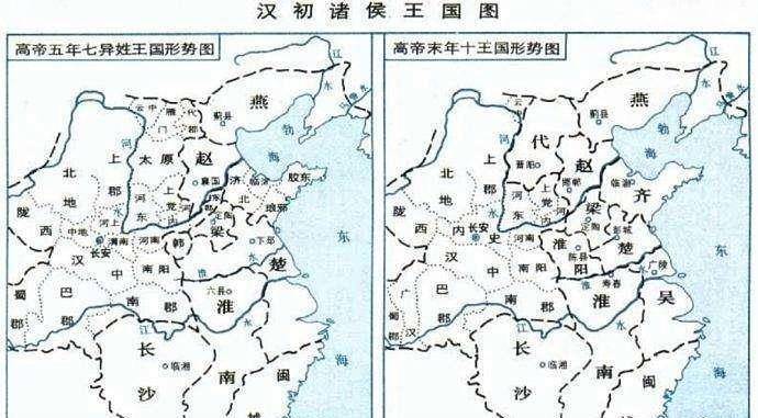 由上可知,当时诸侯王疆土之辽阔,他们几乎占了汉朝天下三分之二的疆土