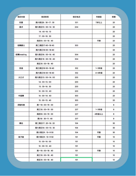 起授课地点铁西区：铁东区：授课内容铁东公益课课程表铁西公益课课程表