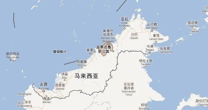 文莱全称文莱达鲁萨兰国,位于东南亚加里曼丹岛北部,总面积约5765平方