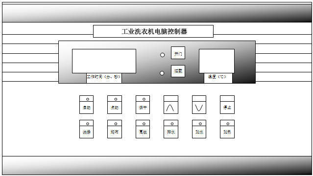 工业洗衣机电脑板界面操作说明_温度_状态_显示