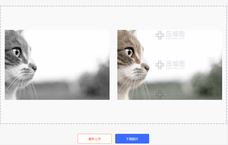 1,在浏览器中打开压缩图,选择老照片上色.