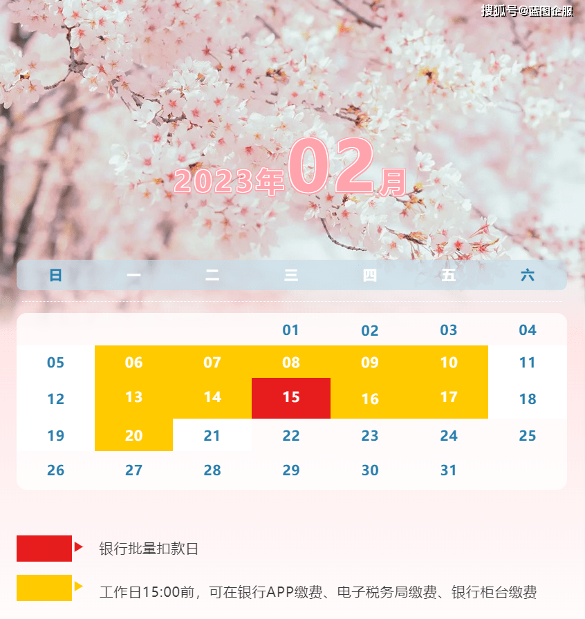 日15:00前，银行协议批量扣款日为每月15日（遇法定节假日、双休日顺延）。