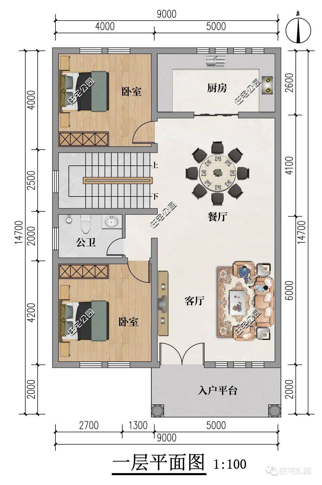 福建高先生私家定造9×14米二层欧式别墅，小面宽户型也能有温馨栖身体验（2210）