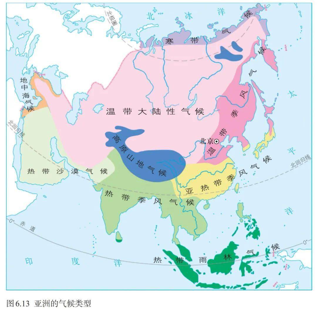 大气运动常识点最全梳理，空白＋彩色世界区域天文填图（可下载）